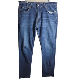 Levi Strauss 501 Original Fit Mens Jeans Dark Wash Button Fly W38 L33